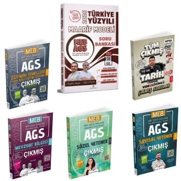 Dizgi Kitap 2026 MEB AGS Türkiye Yüzyılı Maarif Modeli Soru Bankası & Eğitimin Temelleri Çıkmış Sorular & Tarih Çıkmış Sorular & Mevzuat Bilgisi Çıkmış Sorular & Sayısal Yetenek Çıkmış Sorular & Sözel Yetenek Çıkmış Sorular Seti