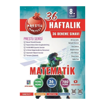 Nartest Yayınları 8. Sınıf Haftalık Matematik Denemeleri