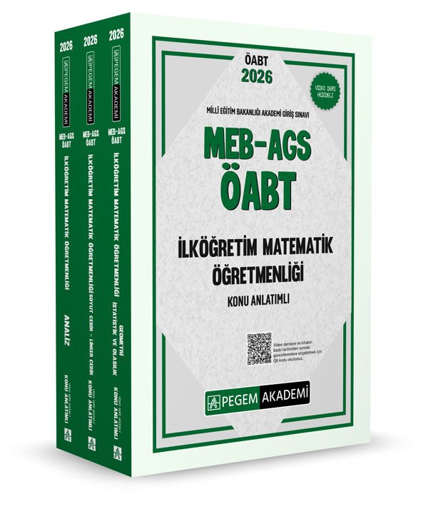 2026 MEB AGS ÖABT İlköğretim Matematik Konu Anlatımlı (3 Kitap) Pegem Akademi