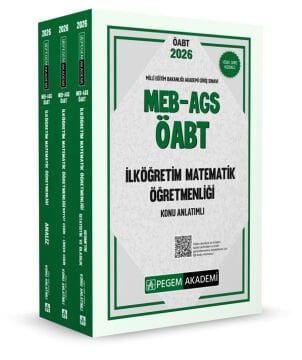 2026 MEB AGS ÖABT İlköğretim Matematik Konu Anlatımlı (3 Kitap) Pegem Akademi