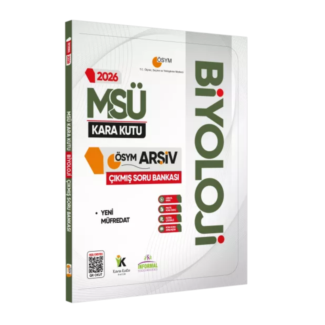 2026 MSÜ BİYOLOJİ’nin Kara Kutusu ÖSYM Çıkmış Soru Havuzu Bankası Konu Özetli Dijital Çözümlü İnformal Yayınları