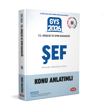 Data Yayınları 2026 GYS T.C. Gençlik ve Spor Bakanlığı Şef Konu Anlatımlı