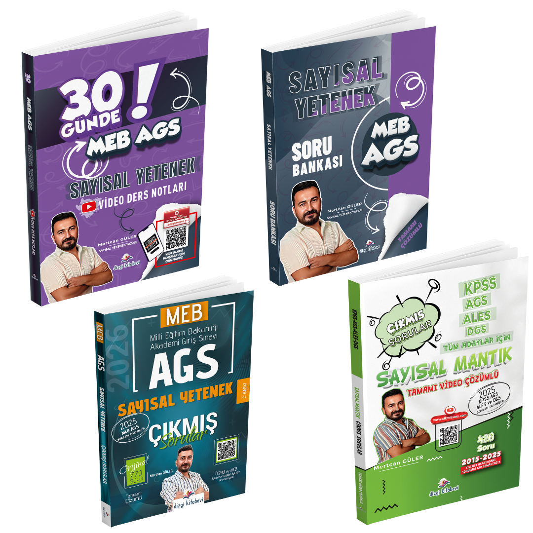 Dizgi Kitap 2026 MEB AGS Sayısal Yetenek Kazandıran 4'lü Set Mertcan Güler