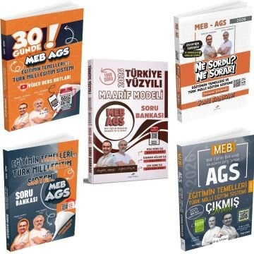 Dizgi Kitap 2026 MEB AGS Türkiye Yüzyılı Maarif Modeli Soru Bankası & 30 Günde Eğitimin Temelleri Türk Milli Eğitim Sistemi Video Ders Notları & Eğitimin Temelleri Soru Bankası ve Çıkmış Sorular Seti