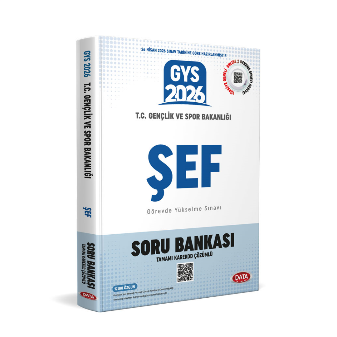 T.C. Gençlik ve Spor Bakanlığı Şef GYS Soru Bankası - Karekod Çözümlü Data Yayınları