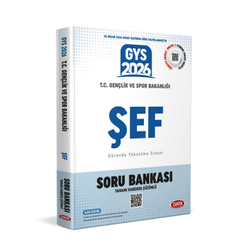 Data Yayınları 2026 GYS T.C. Gençlik ve Spor Bakanlığı Şef Soru Bankası - Karekod Çözümlü
