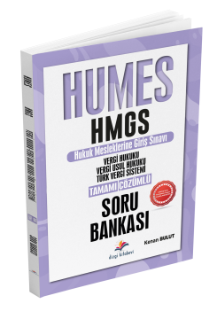 Dizgi Kitap 2025 Humes HMGS Vergi Hukuku, Vergi Usul Hukuku, Türk Vergi Sistemi Tamamı Çözümlü Soru Bankası