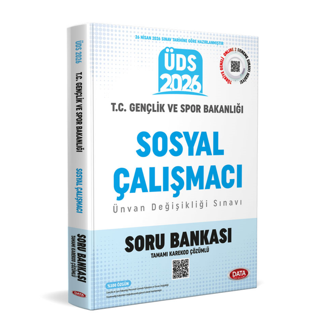 T.C. Gençlik ve Spor Bakanlığı Sosyal Çalışmacı ÜDS Soru Bankası - Karekod Çözümlü Data Yayınları