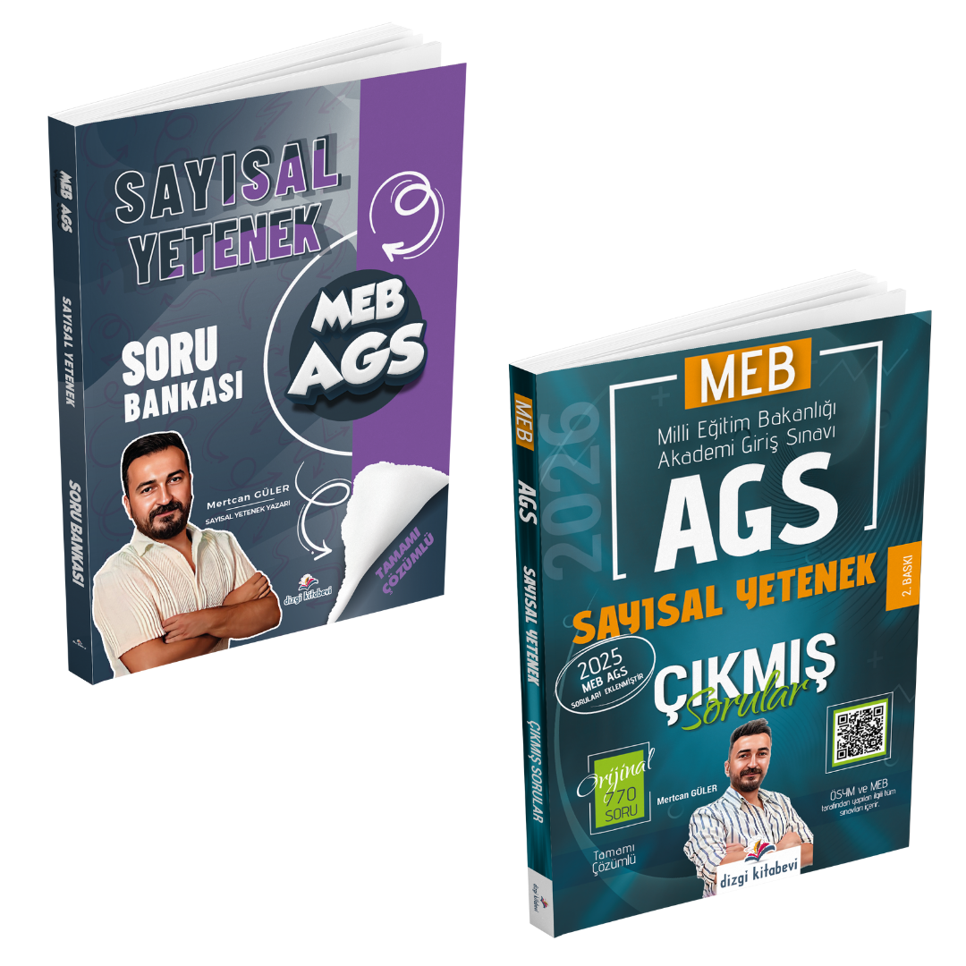 Dizgi Kitap 2026 MEB AGS Sayısal Yetenek Tamamı Çözümlü Soru Bankası ve Çıkmış Sorular Seti Mertcan Güler