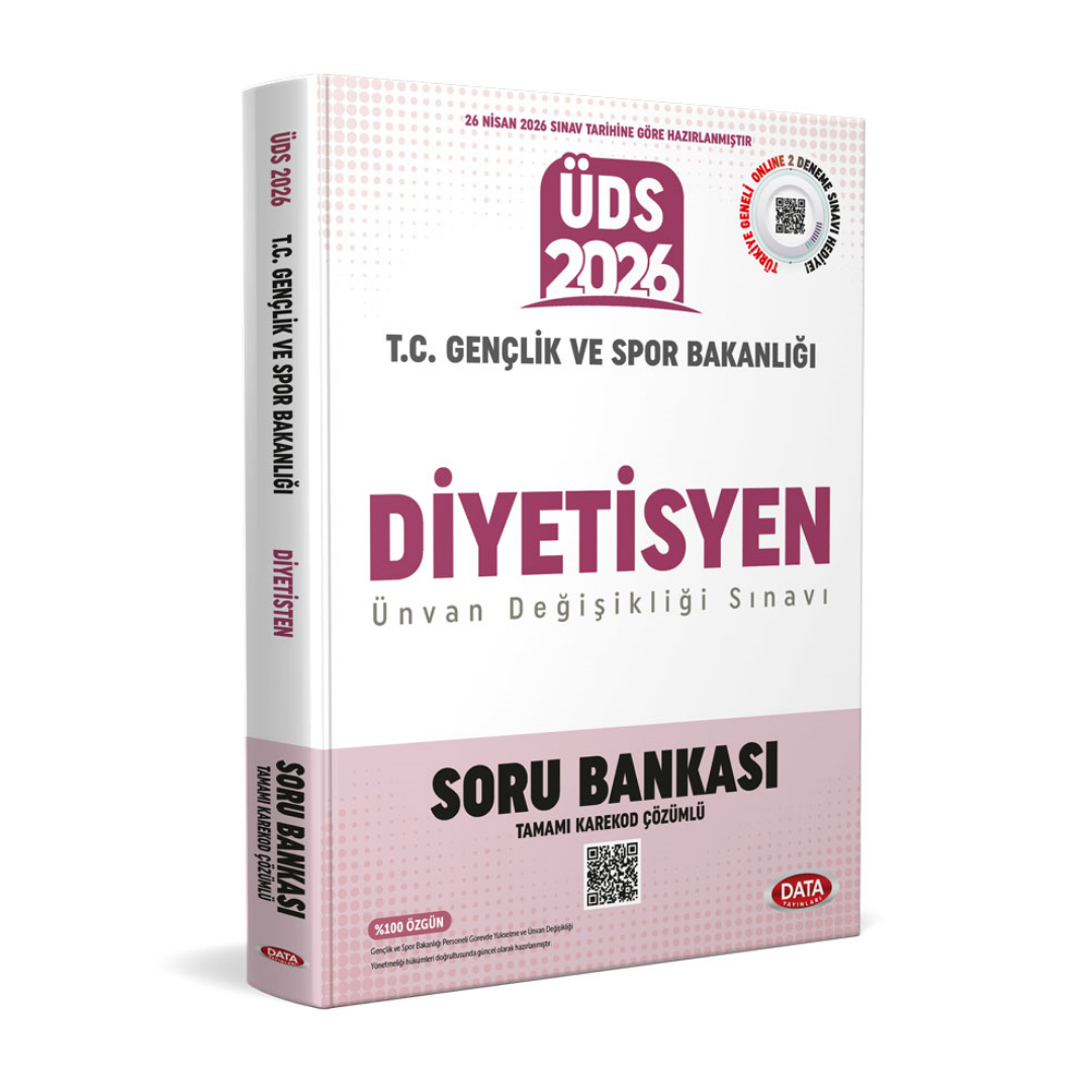 T.C. Gençlik ve Spor Bakanlığı Diyetisyen ÜDS Soru Bankası - Karekod Çözümlü Data Yayınları