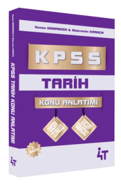 4T Yayınları  KPSS Tarih Konu Anlatımlı