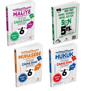Dizgi Kitap KPSS A Hukuk-Maliye-Muhasebe ve Genel Yetenek Genel Kültür Orijinal Çıkmış Sınav Soruları-2024