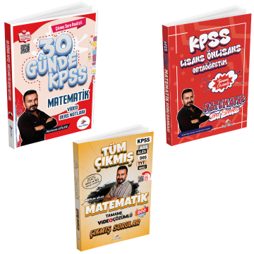 Dizgi Kitap 2026 KPSS 30 Günde Matematik Çıkmış Soru Analizli Video Ders Notları, Soru Bankası ve Çıkmış Sorular 3'lü Set Mertcan Güler