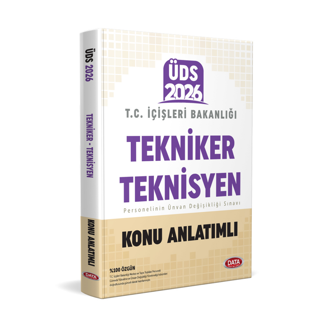 T.C. İçişleri Bakanlığı Tekniker - Teknisyen GYS - ÜDS Konu Anlatımlı Data yayınları