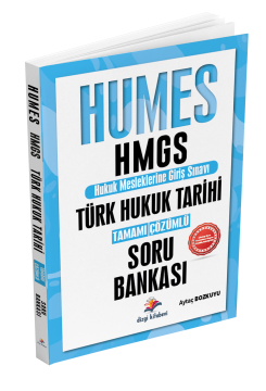 Dizgi Kitap 2025 Humes HMGS Türk Hukuk Tarihi Tamamı Çözümlü Soru Bankası