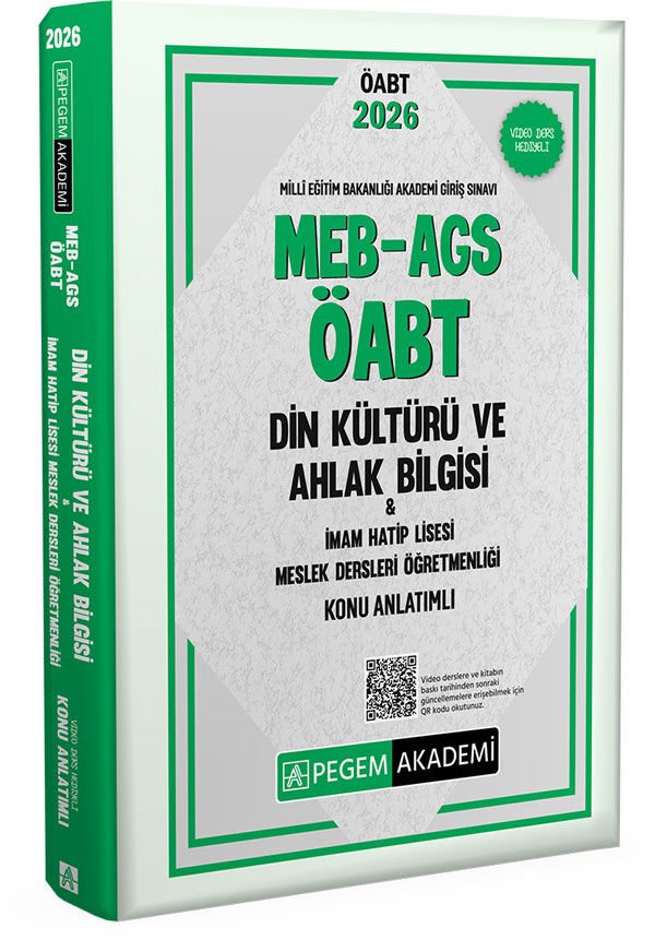 2026 MEB AGS ÖABT Din Kültürü ve Ahlak Bilgisi-İmam Hatip Lisesi Mes.Lisesi Öğr. Konu Anlatımlı Pegem Akademi