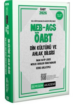 Pegem Akademi 2026 MEB-AGS ÖABT Din Kültürü ve Ahlak Bilgisi-İmam Hatip Lisesi Mes.Lisesi Öğr. Konu Anlatımlı