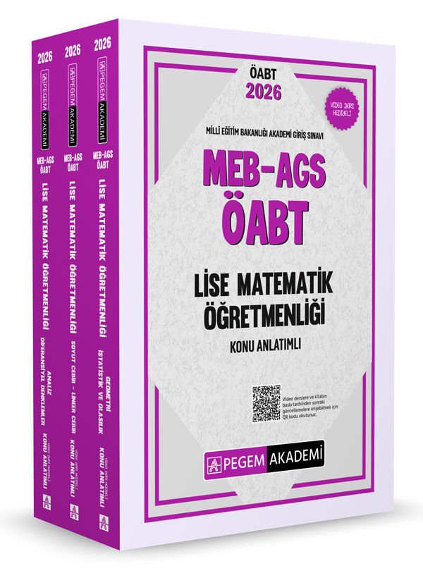 2026 MEB AGS ÖABT Lise Matematik Öğretmenliği Konu Anlatımlı (3 kitap) Pegem Yayınları