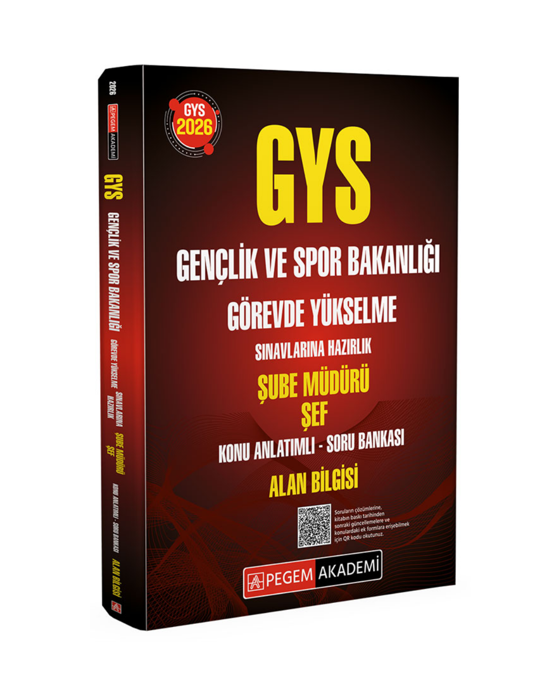 2026 GYS Gençlik ve Spor Bakanlığı Görevde Yükselme Sınavlarına Hazırlık Şube Müdürü Şef Konu Anlatımlı Soru Bankası ALAN BİLGİSİ Pegem Yayınları
