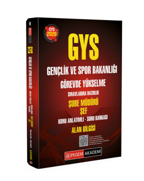 Pegem Yayınları 2026 GYS Gençlik ve Spor Bakanlığı Görevde Yükselme Sınavlarına Hazırlık Şube Müdürü Şef Konu Anlatımlı Soru Bankası ALAN BİLGİSİ