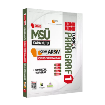 2026 MSÜ Türkçenin Kara Kutusu PARAGRAF 1 KONU KONU ÖSYM Çıkmış Soru Bankası Konu Özetli Çözümlü İnformal Yayınları