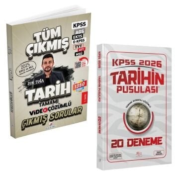 Dizgi Kitap 2026 Tarih Tüm Sınavlar Tamamı Video Çözümlü Çıkmış Sorular ve KPSS Tarihin Pusulası 20 Deneme Çözümlü CBA Yayınları Seti