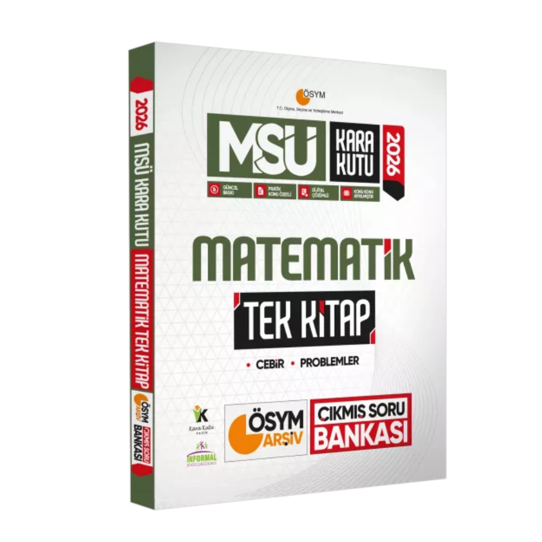 2026 MSÜ Kara Kutu Matematik TEK KİTAP ÖSYM Arşiv Çıkmış Soru Bankası Konu Özetli Dijital Çözümlü İnformal Yayınları