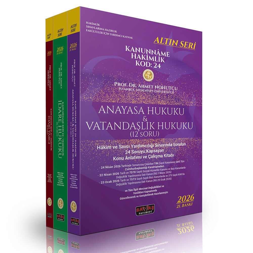 Savaş Yayınları Kanunname Hakimlik KOD:24 Konu Anlatımı 2026