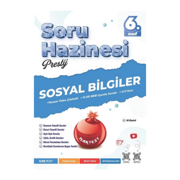 Nartest Yayınları 6. Sınıf Sosyal Bilgiler Prestij Soru Hazinesi