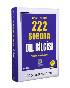 KPSS TYT MSÜ 222 Soruda Dil Bilgisi Tamamı Çözümlü Özgün Sorular Öğreti Akademi
