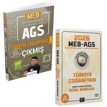 Dizgi Kitap 2026 MEB AGS Türkiye Coğrafyası Çıkmış Sorular ve Türkiye Coğrafyası Soru Bankası CBA Yayınları Seti