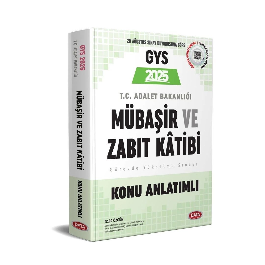GYS Adalet Bakanlığı Mübaşir ve Zabıt Katibi Konu Anlatımlı Data Yayınları