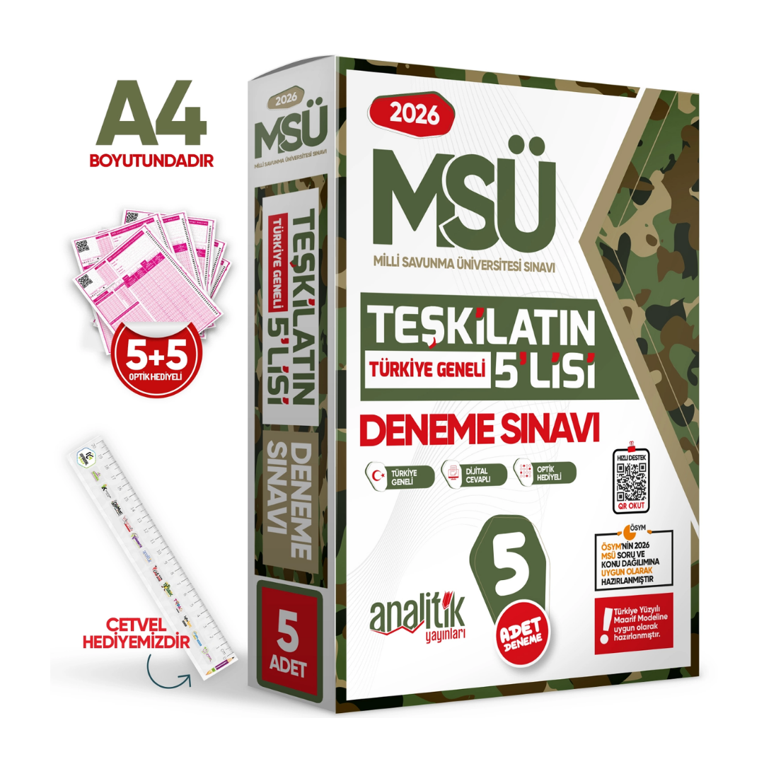 2026 MSÜ Teşkilatın 5lisi Özgün Deneme Paketi Yeni Nesil Türkiye Geneli Çözümlü İnformal Yayınları