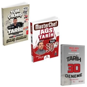 Dizgi Kitap 2026 Tarih Tüm Sınavlar Çıkmış Sorular & MEB AGS Tarih 30 Deneme ve MEB AGS Tarihin Pusulası 30 Deneme CBA Yayınları Seti