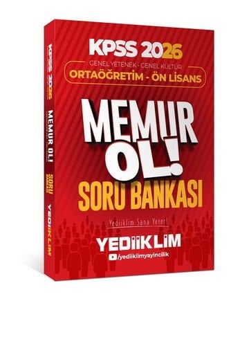 2026 KPSS Ortaöğretim Ön Lisans Genel Yetenek Genel Kültür Memur Ol Soru Bankası Yediiklim Yayınları