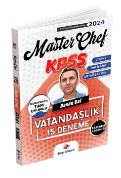 Dizgi Kitap MasterChef Kpss Genel Kültür Vatandaşlık 15 Deneme - Hasan Bal
