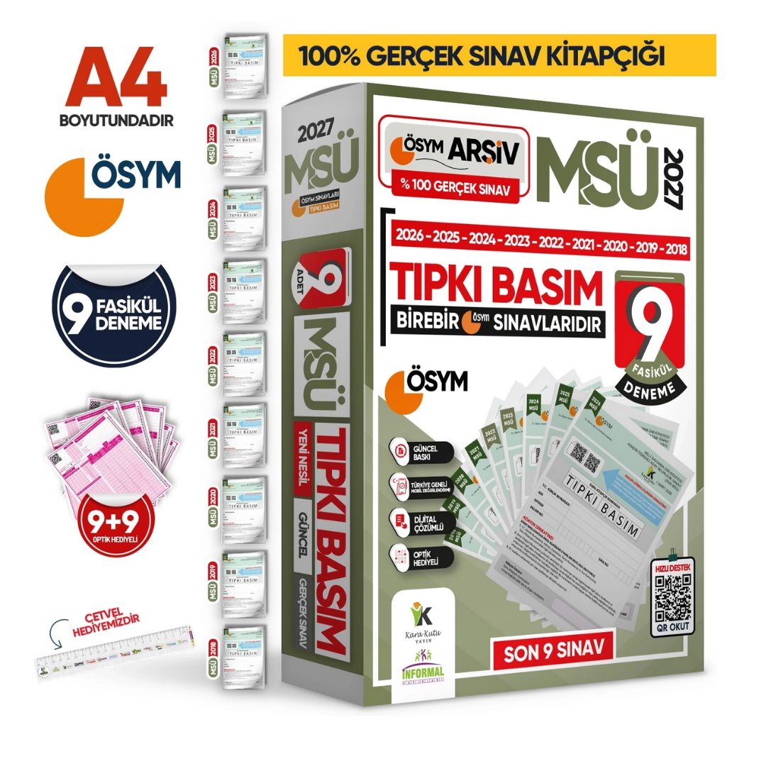 2026 MSÜ ÖSYM Çıkmış Soru Tıpkı Basım 8li Deneme Paketi Türkiye Geneli Video ve Dijital Çözümlü İnformal Yayınları
