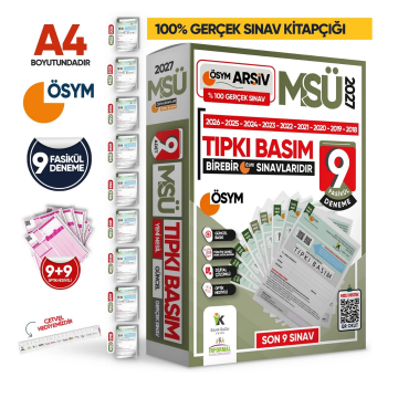 2026 MSÜ ÖSYM Çıkmış Soru Tıpkı Basım 8li Deneme Paketi Türkiye Geneli Video ve Dijital Çözümlü İnformal Yayınları