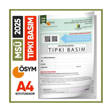 2025 MSÜ ÖSYM Tıpkı Basım Çıkmış Soru Deneme Kitapçığı PDF/Video Çözümlü Türkiye Geneli İnformal Yayınları