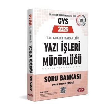 Data Yayınları 2025 GYS Adalet Bakanlığı Yazı İşleri Müdürlüğü Soru Bankası - Karekod Çözümlü