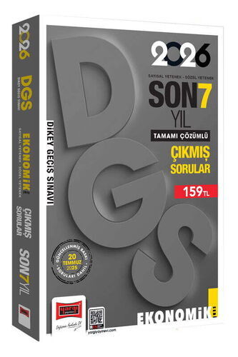 2026 DGS Sayısal-Sözel Yetenek Son 7 Yıl Çıkmış Sorular (Ekonomik Baskı) Yargı Yayınları