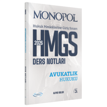 HMGS Avukatlık Hukuku Ders Notları 3. Baskı Monopol Yayınları