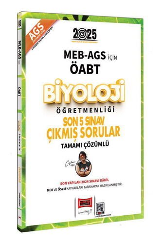 Yargı Yayınları 2025 MEB-AGS ÖABT Biyoloji Öğretmenliği Son 5 Sınav Çıkmış Sorular