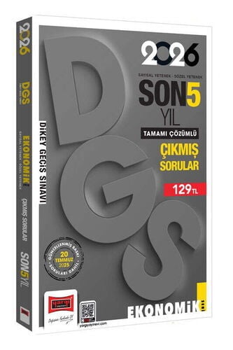 2026 DGS Sayısal-Sözel Yetenek Son 5 Yıl Çıkmış Sorular (Ekonomik Baskı) Yargı Yayınları