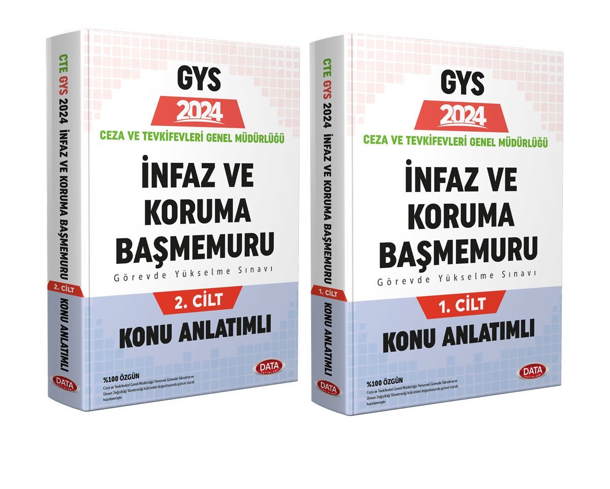Data 2025 GYS Ceza ve Tevkifevleri İnfaz ve Koruma Başmemuru Konu Anlatımlı Hazırlık Kitabı 2 Cilt Görevde Yükselme Data Yayınları