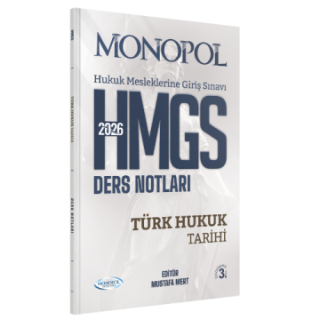 HMGS Türk Hukuk Tarihi Ders Notları 3.Baskı Monopol Yayınları