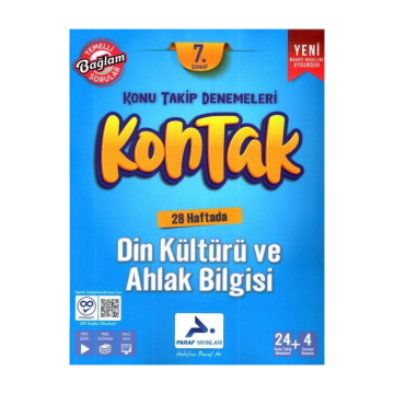 Paraf Yayınları 7. Sınıf Din Kültürü ve Ahlak Bilgisi Kontak Konu Takip Denemeleri