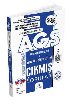 Dizgi Kitap 2025 MEB AGS Tamamı Video Çözümlü Eğitimin Temelleri Türk Milli Eğitim Sistemi Çıkmış Sorular Genişletilmiş 3. Baskı