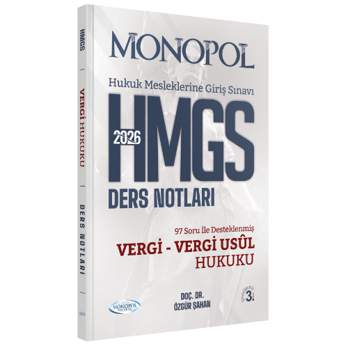 Monopol Yayınları HMGS Vergi Hukuku Vergi Usul Hukuku Ders Notları
