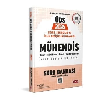 Çevre, Şehircilik ve İklim Değişikliği Bakanlığı Mühendis Ünvan Değişikliği Sınavı Soru Bankası Data Yayınları
